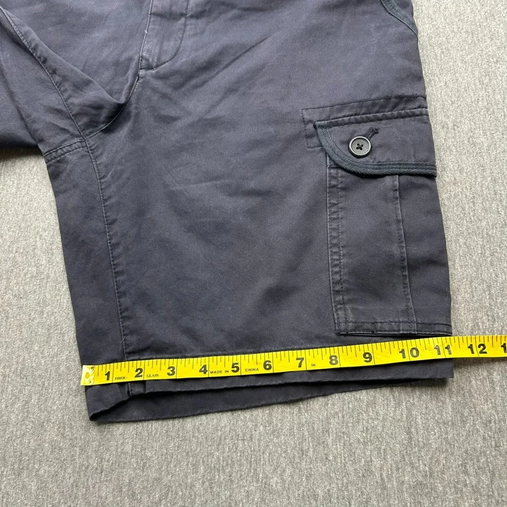 Banana Republic Cotton Cargo Shorts Mens 36x10 Navy Blue Flat Front NEW